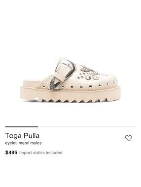 Toga Pulla eyelet-metal mules size 36 US 6